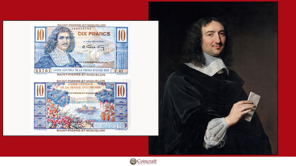 Dedicated Banknote to by Jean Baptiste Colbert St Pierre et Miquelon - Coincraft